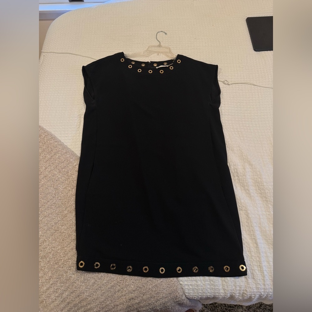 Calvin Klein Black Dress with Gold Details